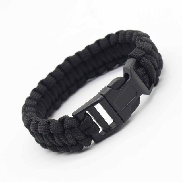 Square Buckle Seven-Core Braided Unisex Bracelet Outdoor Emergency Survival Wristband