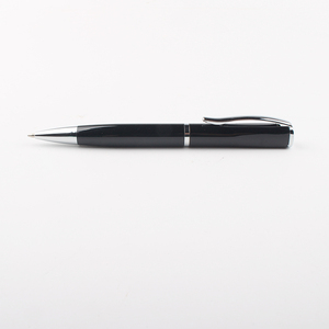 Stylo en métal de luxe noir élégant de bonne qualité avec logo - Product Image 4