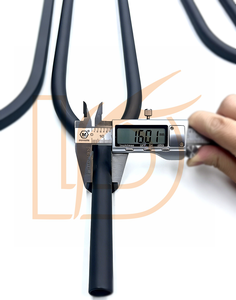 LD Metall Satin Schwarz <span class=keywords><strong>Aalto</strong></span>-förmiger Runder 5/8 Metall-Treppengeländerpfosten Schmiedeeisen-Baluster für Innenhaus-Holztreppengeländer - Product Image 2