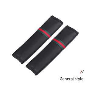 Fourniture 1 paire de protecteur d'épaule de <span class=keywords><strong>ceinture</strong></span> de sécurité de voiture en cuir microfibre étendu 34cm gaine de <span class=keywords><strong>ceinture</strong></span> de sécurité de voiture douce et confortable - Product Image 2