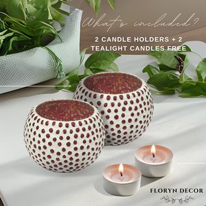 Handcrafted <b>Red</b> Dot Mosaic Glass Jar Soy Wax Scented <b>Candle</b> Premium Home Fragrance <b>Candle</b> for Festive Decor Gifts and Wholesale - Product Image 3