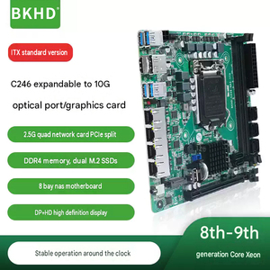 BKHD C236 C246 NAS Motherboard <b>LGA1151</b> 8 SATA 4 LAN 2.5G Intel I226 M2 NVMe Storage Server Board - Product Image 1
