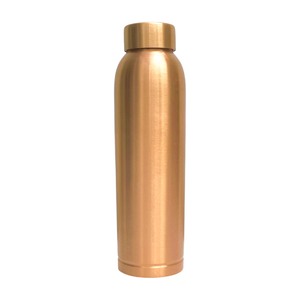 Bouteille d'eau portable en cuivre classique, réutilisable, écologique, anti-fuite, avec bouchon sécurisé, pour la salle de sport, le bureau, les voyages - Product Image 1