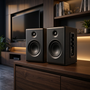 Black Desktop Home Theater <b>Speakers</b> Stereo Multimedia Audio System With Remote Desktop <b>Stand</b> <b>Speaker</b> Set - Product Image 3