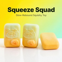 Jouets Squishy en Mousse à Remontée Lente, Motif Empreinte de Patte de Chat, Dégradé Orange Crème, Multi-pack, Décoration de Bureau, Cadeau