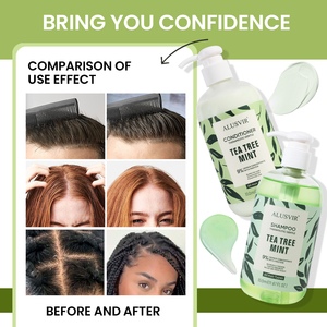 Fabricant Vente en gros Shampooing bio à la menthe, arbre à thé, menthe, anti-chute de cheveux, soulagement des démangeaisons, réparation naturelle, <span class=keywords><strong>huile</strong></span> pour cheveux abîmés - Product Image 3