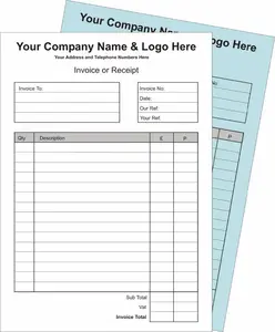 personalised triplicate a5 invoice book /pad print /NCR/receipt order