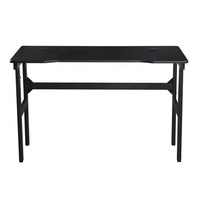 Modern H-vormig gamingbureau met MDF-blad en glazen oppervlak, metalen frame voor computer/laptop en pc