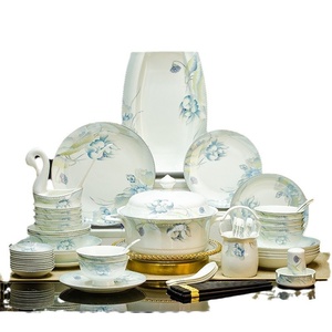 Bol en céramique de Jingdezhen, service de table en porcelaine fine pour la maison, cadeau de pendaison de crémaillère, ensemble de bols et assiettes nordiques, bol en porcelaine en gros - Product Image 5