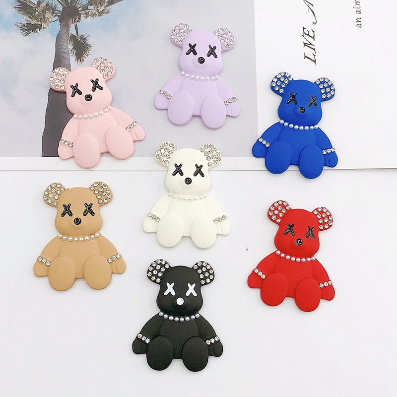 DIY Wholesale Flatback Rhinestone Cute Bear Button Rhinestone Shoe Decorations Fashion Diamond Hot Sale Lovely Decor New Style