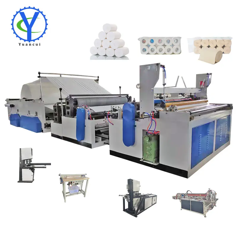 China Automatic Perforating Toilet paper Jumbo roll Kitchen Towel Paper roll paper mouchoir en papier Rewinder making Machine