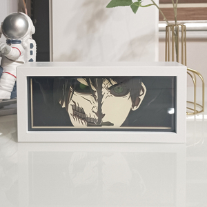 Lampe de nuit de bureau, lampe en papier sculpté d'anime, ornements, lampe en papier découpé, ombre, lampe <span class=keywords><strong>japonaise</strong></span> <span class=keywords><strong>manga</strong></span>, cadre photo, boîte à lumière - Product Image 6