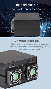 Boîtier de disque dur externe Unestech en aluminium à 8 baies, interface SATA 2,5 pouces pour ordinateur – Offre spéciale - Product Image 3