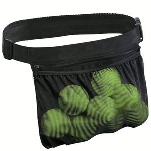 Sac banane pour balles de tennis, pochette de rangement en maille pour balles de sport, support portable pour balles d'entraînement de golf et de tennis - Product Image 1