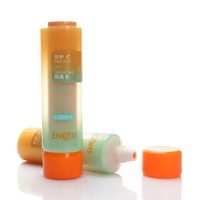 Tube de lotion vide à double compartiment personnalisé OEM ODM, tube à double paroi avec 2 crèmes, bouchon à vis pour le stockage de crèmes, utilisation cosmétique