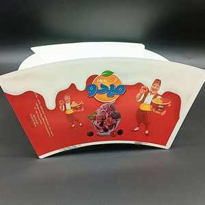 Gobelet en carton spécial double face en PE de qualité alimentaire pour boissons et collations, impression flexographique, modèle pour emballage, vente en gros - Product Image 2