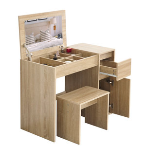 2 en 1 diseño de alta calidad suficiente espacio de almacenamiento espejo abatible de madera tocador de mesa para dormitorio - Product Image 6