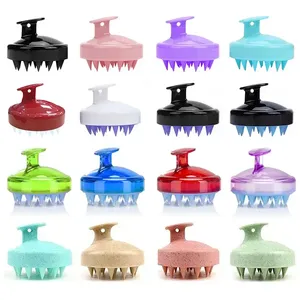Flexible Silicone Shampoo Brush Head Massage Brush Eco Friendly Silicone Bristles for Scalp Care and Hair Growth