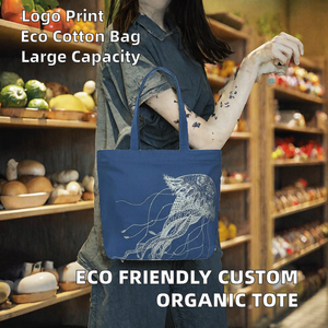 Sac de courses en coton bio réutilisable, écologique, grand format, pour la gym, avec logo personnalisé, couleur et bandoulière personnalisables - Product Image 2