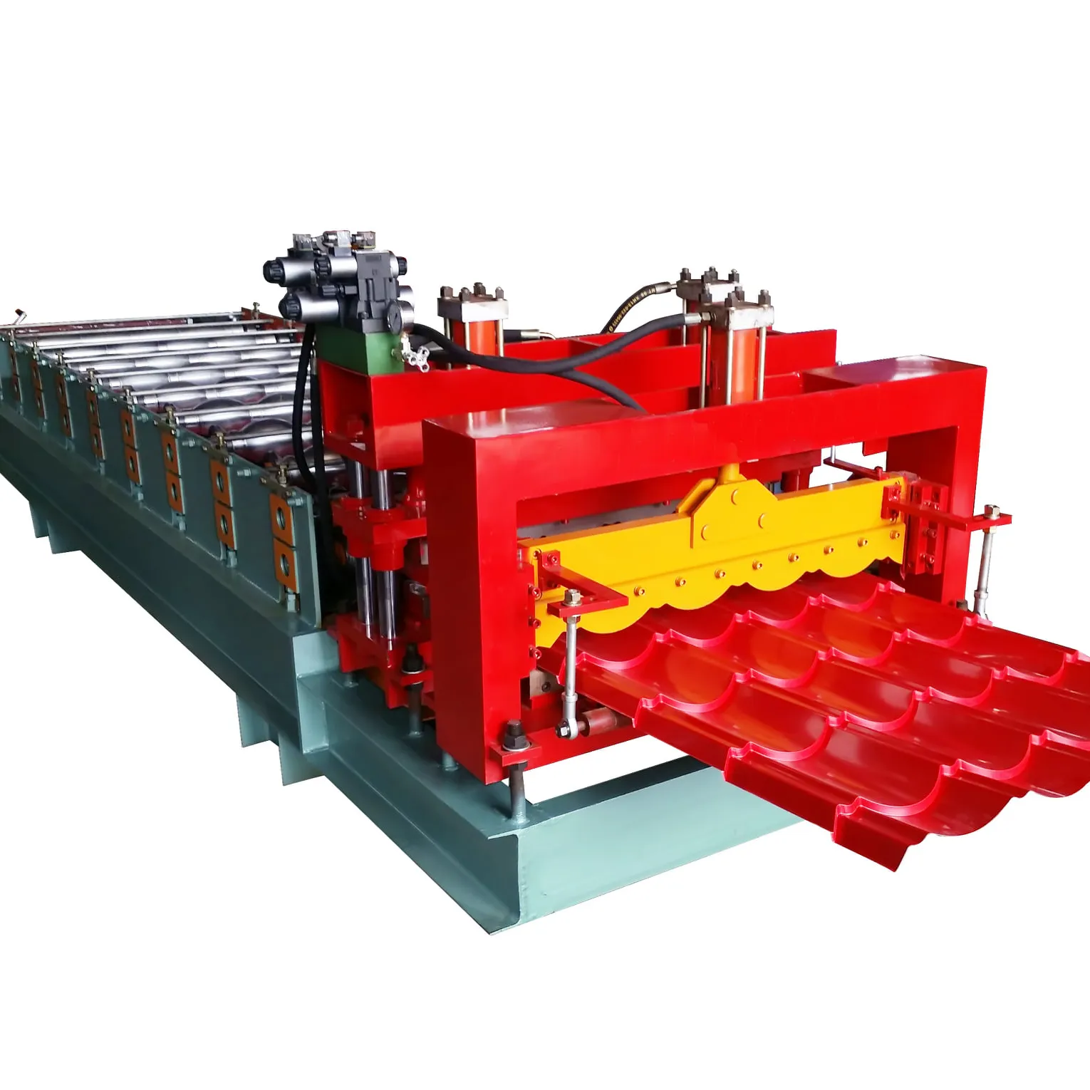 Plate Roofing Rolling Forming Machine Automatic Color Steel Glazed Tile Metal Color Steel Sheet Produce Roof Panel 0.3--0.8mm