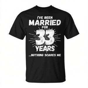 T-shirt personnalisable pour couple, 33e anniversaire de mariage, pour célébrer 33 ans de mariage, cadeau promotionnel - Product Image 2