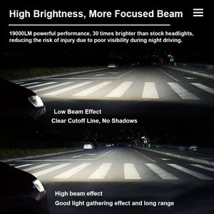 Kit de phares LED P11B H4 Hi/Lo Beam 200W 16000LM 6500K Blanc Puce SMD3570 Lumière avant automobile pour <span class=keywords><strong>Toyota</strong></span> Honda Nissan Mazda - Product Image 3