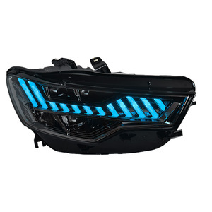 Conjunto de Faros Delanteros para Audi A6L 2012-2015, Diseño Bajo con Señales de Giro Secuenciales y Luces de Circulación Diurna Azules - Product Image 2