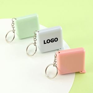 Cinta Métrica Cuadrada Personalizada para Llavero - Mini Cinta Métrica Suave Autorretráctil para Regalos Promocionales - Product Image 1