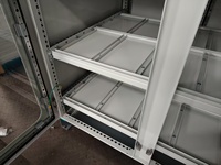 Boîtier de distribution 42U de haute qualité en acier au carbone, armoire réseau avec porte en verre verrouillable, porte arrière ouvrante, IP56