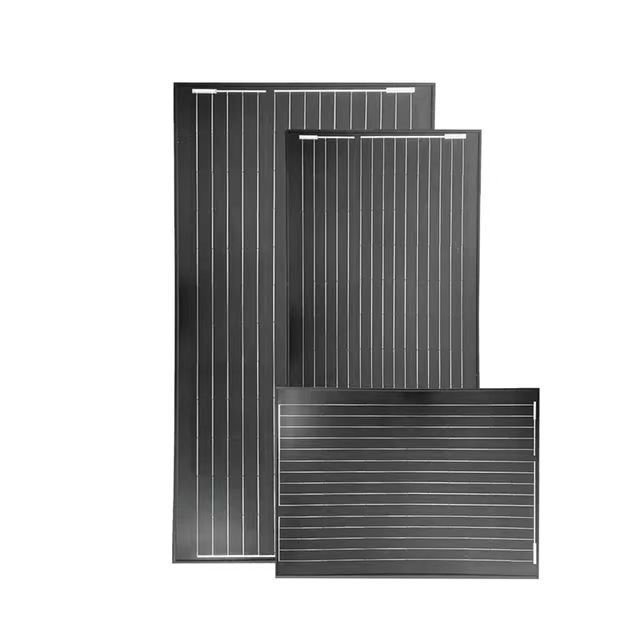 Sungree Full Black 50W 100W 150W 200W Offgrid Solar Panel Glass N-Type PERC HJT Mono 12V 24V 23.5% Efficiency Battery Charging