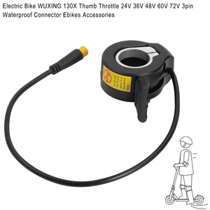 Accélérateur à <span class=keywords><strong>pouce</strong></span> pour vélo électrique 130X étanche 3 broches Contrôle <span class=keywords><strong>de</strong></span> vitesse du vélo électrique Accélérateur 24V/36V/48V/60V/72V Pièces - Product Image 3