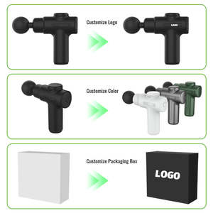 Pistolet de massage électrique professionnel mini portable, moteur sans balais 1200-3200 tr/min, 6 têtes de massage, rechargeable, avec fonction de minuterie - Product Image 4