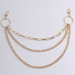 Women's Geometric Body <b>Chain</b> Silver Three Layered Zinc Alloy Waist <b>Chain</b> Daily Wear Fashion Accessory - Product Image 3