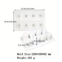 3D siliconen mal fondant siliconen mal chocolade reep mal siliconen mallen voor decoratie paasei 8 holtes mousse cake DIY ook