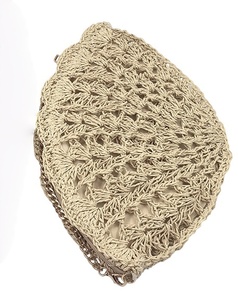 Sac bandoulière portable pour femme, style nouveau et tendance, polyvalent, en paille ajourée en forme d'éventail, idéal pour l'été, la plage et les vacances, par HKZB - Product Image 5