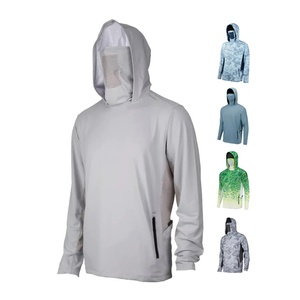 เสื้อตกปลาแบบมีฮู้ดแขนยาวสั่งทำขายส่งพร้อมหน้ากากในตัว - Product Image 3