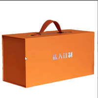 Boîte cadeau magnétique à double porte, style livre, personnalisable avec logo et impression couleur, en carton, pour emballage de bougies et de portefeuilles