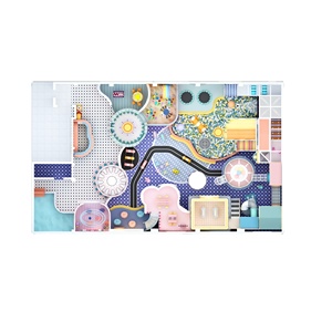 สนามเด็กเล่นในร่มธีมมาการองแบบใหม่พร้อมสไลเดอร์และบ่อบอล - Product Image 4