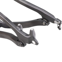 Cadre de vélo de route/gravel 700C en fibre de carbone, compatible freins à disque et axe traversant