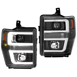 Faros Delanteros de Proyector con Barra LED para <span class=keywords><strong>Ford</strong></span> F250 F350 F450 <span class=keywords><strong>F550</strong></span> Super Duty 2008-<span class=keywords><strong>2010</strong></span> - Product Image 4