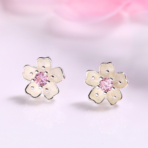 Elegante Juego de Joyería Fina de Plata de Ley 925 con Circonitas Púrpuras en Forma de Flor <span class=keywords><strong>para</strong></span> <span class=keywords><strong>Mujer</strong></span> - Product Image 5