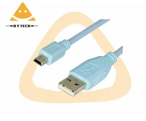 Cisc0สีฟ้า USB Type A ไปยัง USB Mini Type B สายคอนโซล6ft เข้ากันได้ CAB-CONSOLE-USB สำหรับคอมพิวเตอร์แล็ปท็อปมัลติมีเดีย