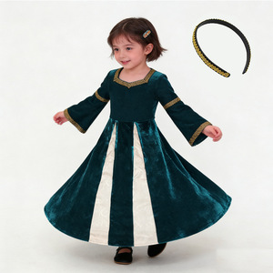 Vestidos de <span class=keywords><strong>Princesa</strong></span> de la Edad Media, Estilo Renacentista Retro, para Niñas, Disfraces de Halloween, Vestidos para Actuaciones de Canto, Danza y Teatro, con Mangas Abullonadas y Falda Larga - Product Image 6