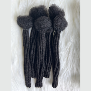 Extensions de <span class=keywords><strong>dreadlocks</strong></span> en cheveux humains 100% naturels, couleur noir naturel, pour tressage et crochet – Meilleures ventes - Product Image 1