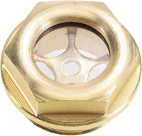 Jauge de niveau d'huile en laiton M24x1.5mm avec joint torique - Raccords de compresseur d'air pour réservoirs Jaune