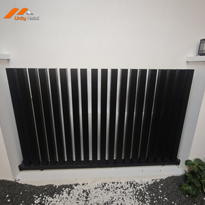 Paneles de Cerca de Aluminio Resistentes para Exteriores, 8 pies de Altura, con Recubrimiento de Polvo Negro, Cerca Moderna de Privacidad para Proyectos Comerciales - Product Image 4