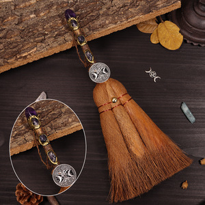 Scopa da Strega Artigianale in Cristallo Naturale, Mini Scopa per Altare, Decorazione di Halloween, Scopa Magica in Cristallo per Rituali Wicca - Product Image 5
