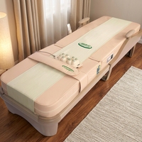 Ceinture chauffante électrique de qualité supérieure, matelas de massage thermique en jade pour le cou, le corps et la taille, avec MP3 et massage complet, luxe