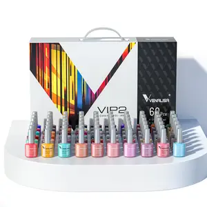 Nouveau Canni Venalisa VIP123 vernis à ongles Gel apprenant début OEM ensemble complet 60 ongles en Gel de couleur marque privée vernis à ongles cadeau ki