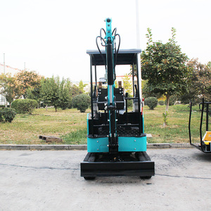 Mini-excavatrice sur chenilles bleue de 17 tonnes, machine de terrassement électrique hydraulique pour le retransplantation d'arbres et les travaux de construction - Product Image 3